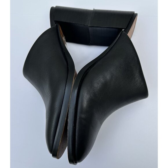 Madewell The Macarro Mule True Black Leather Heeled Slides Womens Size 6 Slip-on - Picture 6 of 11